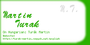 martin turak business card